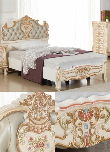 アンティーク 猫脚 装飾 ベッド 寝具 ロココ レリーフ 彫刻 家具 アンティーク 猫脚 装飾 ベッド 寝具 ロココ レリーフ 彫刻 家具